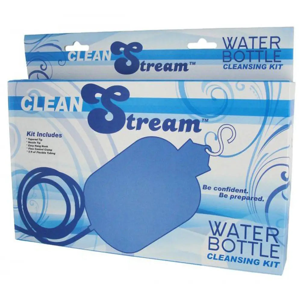 Clean stream erotic water bottle cleansing kit with hose - peaches and screams