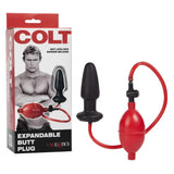 Colt black medium inflatable butt plug 4 inch expansion toy - peaches and screams
