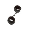 Colt faux leather black bondage ankle cuffs for couples - peaches and screams