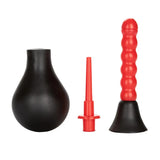 Colt red anal douche with removable nozzle for easy cleaning - peaches and screams