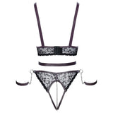 Cottelli lace and chain bondage crotchless set - peaches and screams