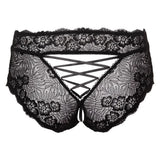Cottelli sexy black curves panties with pearl chain - large - peaches and screams