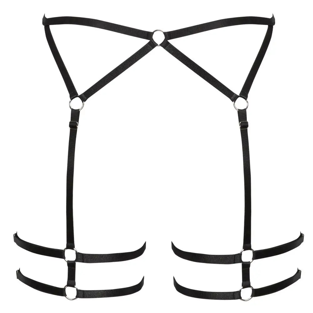 Cottelli strappy suspender belt adjustable lingerie accessory - peaches and screams
