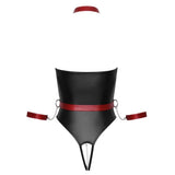Cottelli stretchy black bondage body with harness - small - peaches and screams