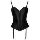Cottelli wet look black party corset for women - x large - peaches and screams