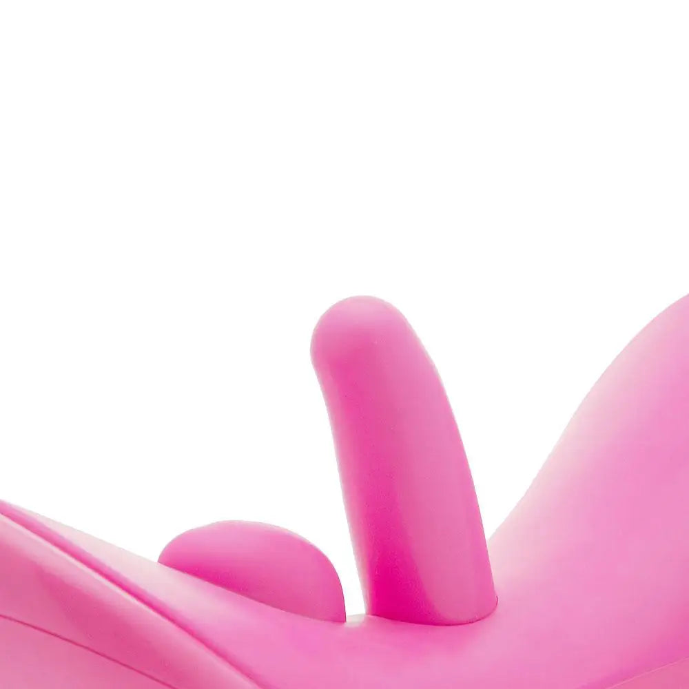 Doc johnson 4.5 inch curved hands free clitoral vibrator pink - peaches and screams