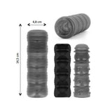 Dorcel jelly black 5.5 inch textured male stroker masturbator - peaches and screams
