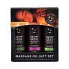 Earthly body massage oil gift set box - massage oils and candles peaches and screams