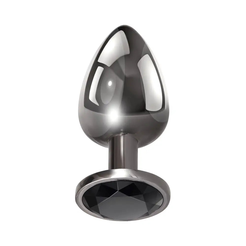 Evolved stainless steel black gem anal plug trio set - peaches and screams