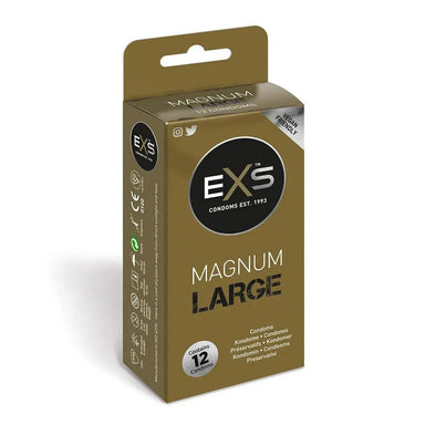 Exs Magnum Latex Large Condoms 12 Pack - Peaches and Screams