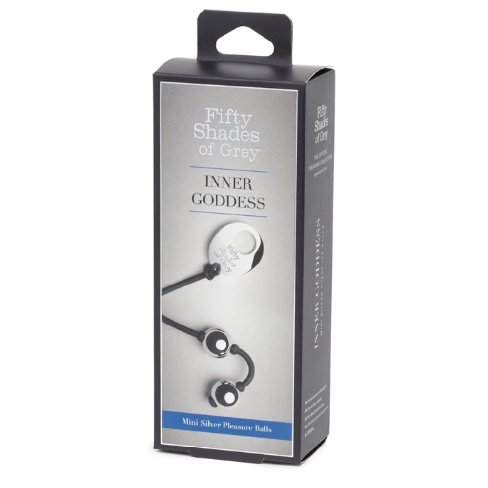 Fifty shades of grey inner goddess mini silver pleasure balls - peaches and screams