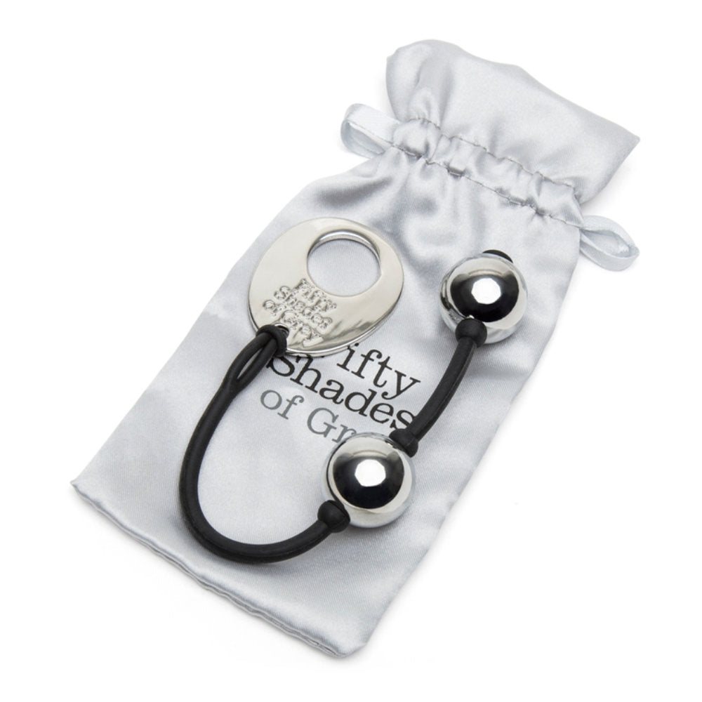 Fifty shades of grey inner goddess mini silver pleasure balls - peaches and screams