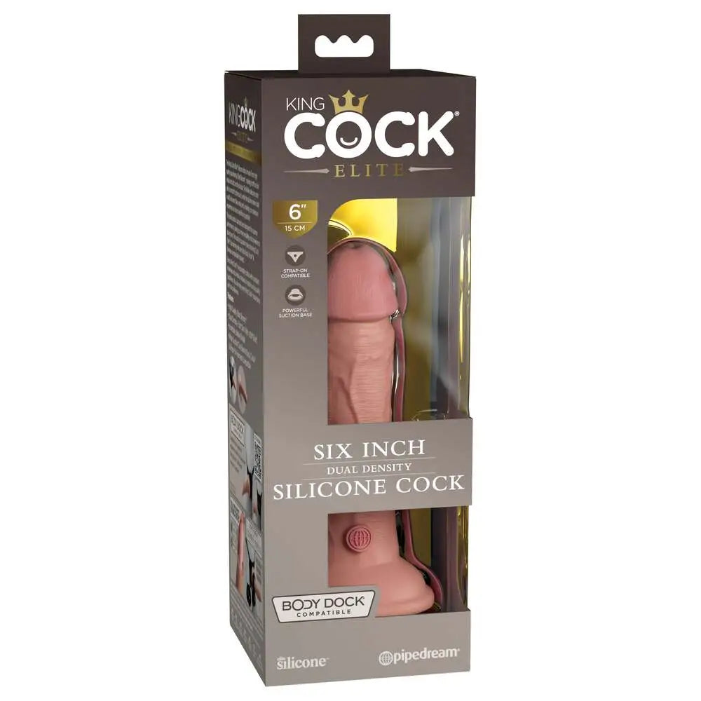 Flesh brown massive penis dildo with 6 inch suction cup base - peaches and screams