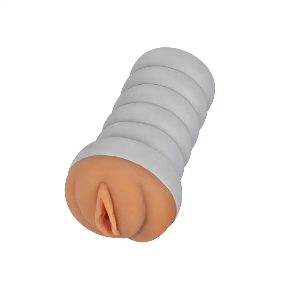 Gripper ribbed tight pussy brown realistic masturbator - peaches and screams