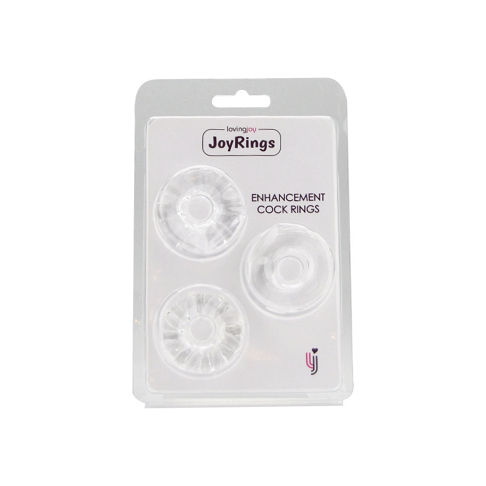 Joyrings enhancement cock ring set (3 pack) - cock rings peaches and screams