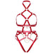 Kink Heart Ring Harness Teddy - Large - Peaches and Screams