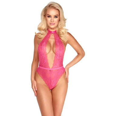 Kissable Halterneck Lace Body Pink - Peaches and Screams