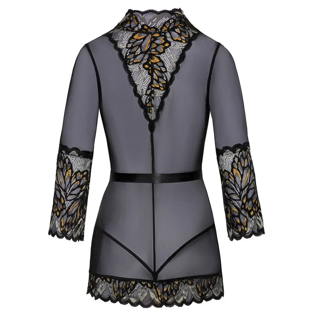 Kissable lace kimono sheer floral lingerie robe - erotic advent calendar peaches and screams