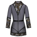 Kissable lace kimono sheer floral lingerie robe - erotic advent calendar peaches and screams