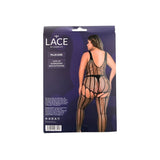 Lace by lj plus size lace up suspender bodystocking - peaches and screams