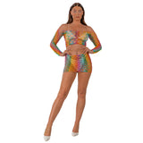 Lace by lj rainbow crop top and skirt set - peaches and screams