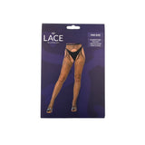 Lace by lj rhinestone fishnet crotchless pantyhose black - peaches and screams