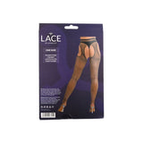 Lace by lj rhinestone fishnet crotchless pantyhose black - peaches and screams