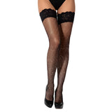 Lace by lj rhinestone fishnet thigh high stockings - peaches and screams
