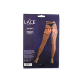 Lace by lj rhinestone suspender tights black - peaches and screams