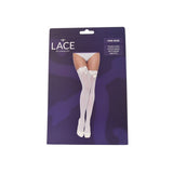 Lace by lj thigh high stockings with bow - peaches and screams