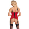 Lace cupless and crotchless basque in black - large - peaches and screams