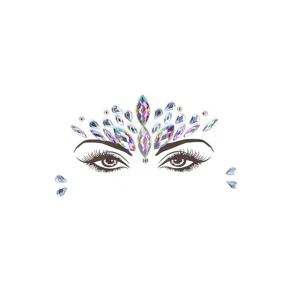 Le desir dazzling crowned face bling sticker accessory - peaches and screams