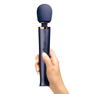 Le Wand Silicone Blue Rechargeable Vibrating Wand Massager - Peaches and Screams