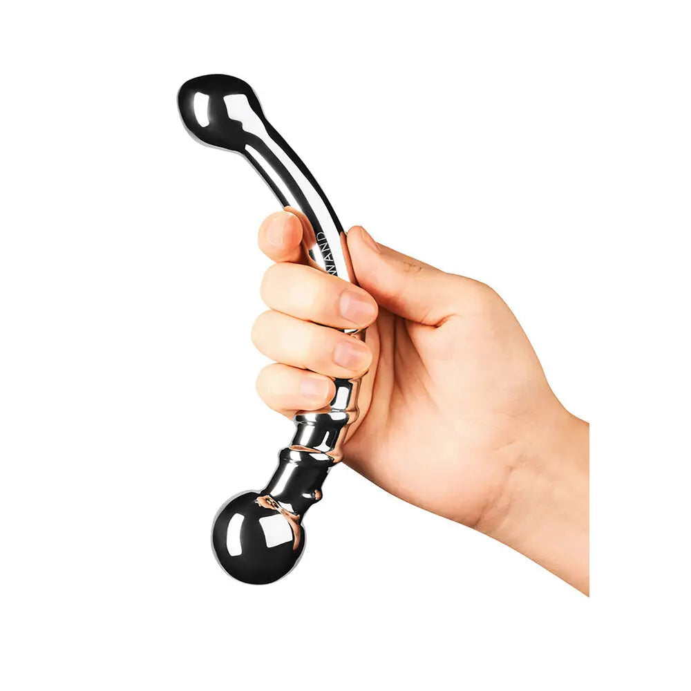 Le wand stainless steel large 8 inch metal dildo - peaches and screams