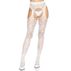 Leg avenue heart net suspender tights white - peaches and screams