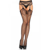 Leg avenue lace top net suspender tights - peaches and screams