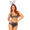 Leg avenue sexy black bunny girl roleplay costume uk 8-14 - peaches and screams