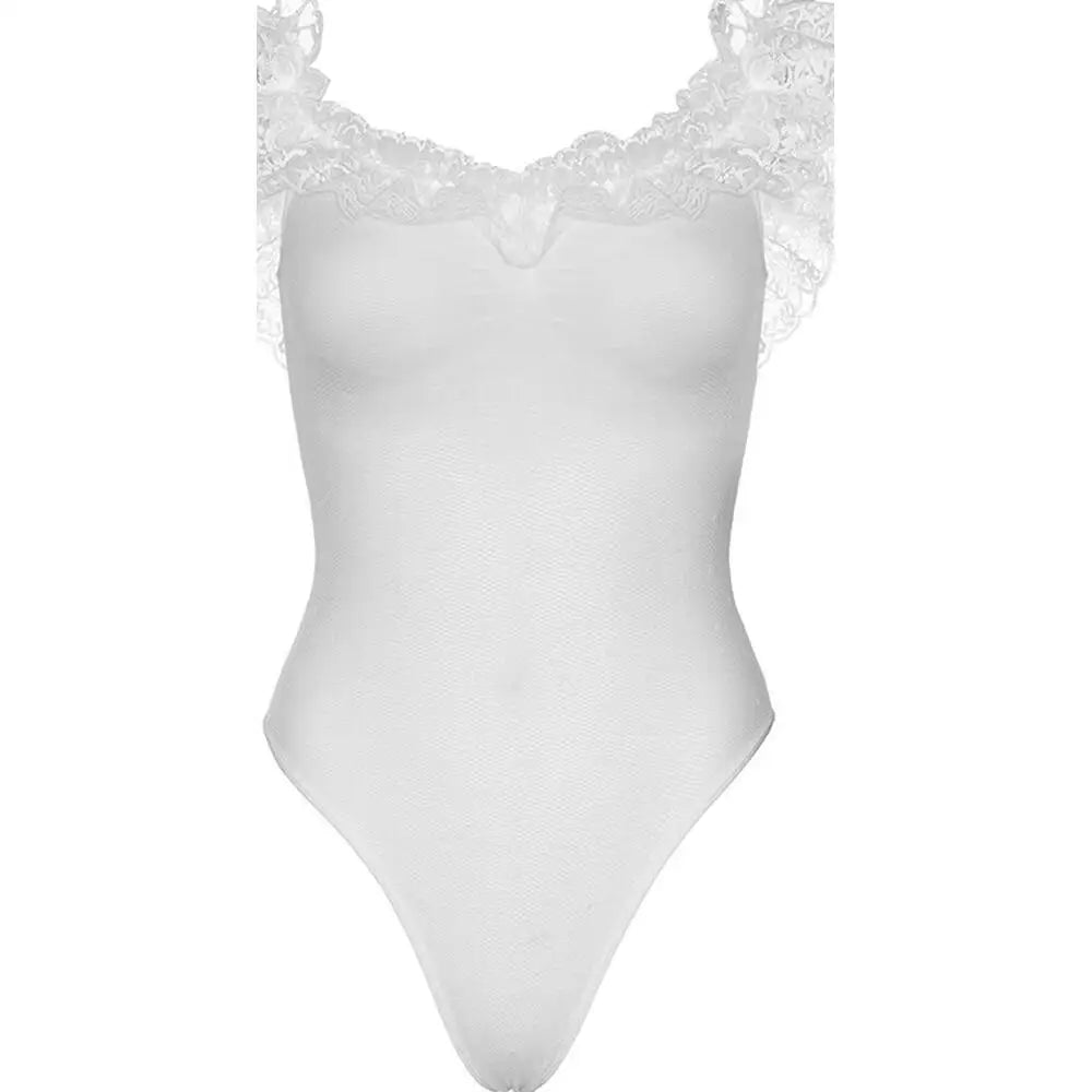 Leg avenue wet look off the shoulder teddy uk 8 to 14 - peaches and screams