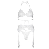 Leg avenue white lace bra and garter belt set - peaches and screams