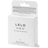 Lelo hex original regular condoms 3 pack - peaches and screams