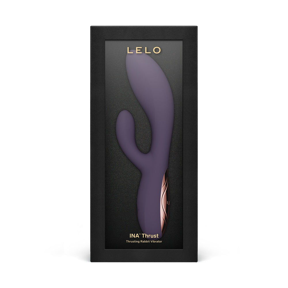 Lelo ina thrust rabbit vibrator purple twilight - rabbit vibrators peaches and screams
