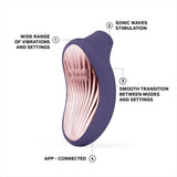 Lelo sona 3 clitoral massager purple - suction vibrators peaches and screams