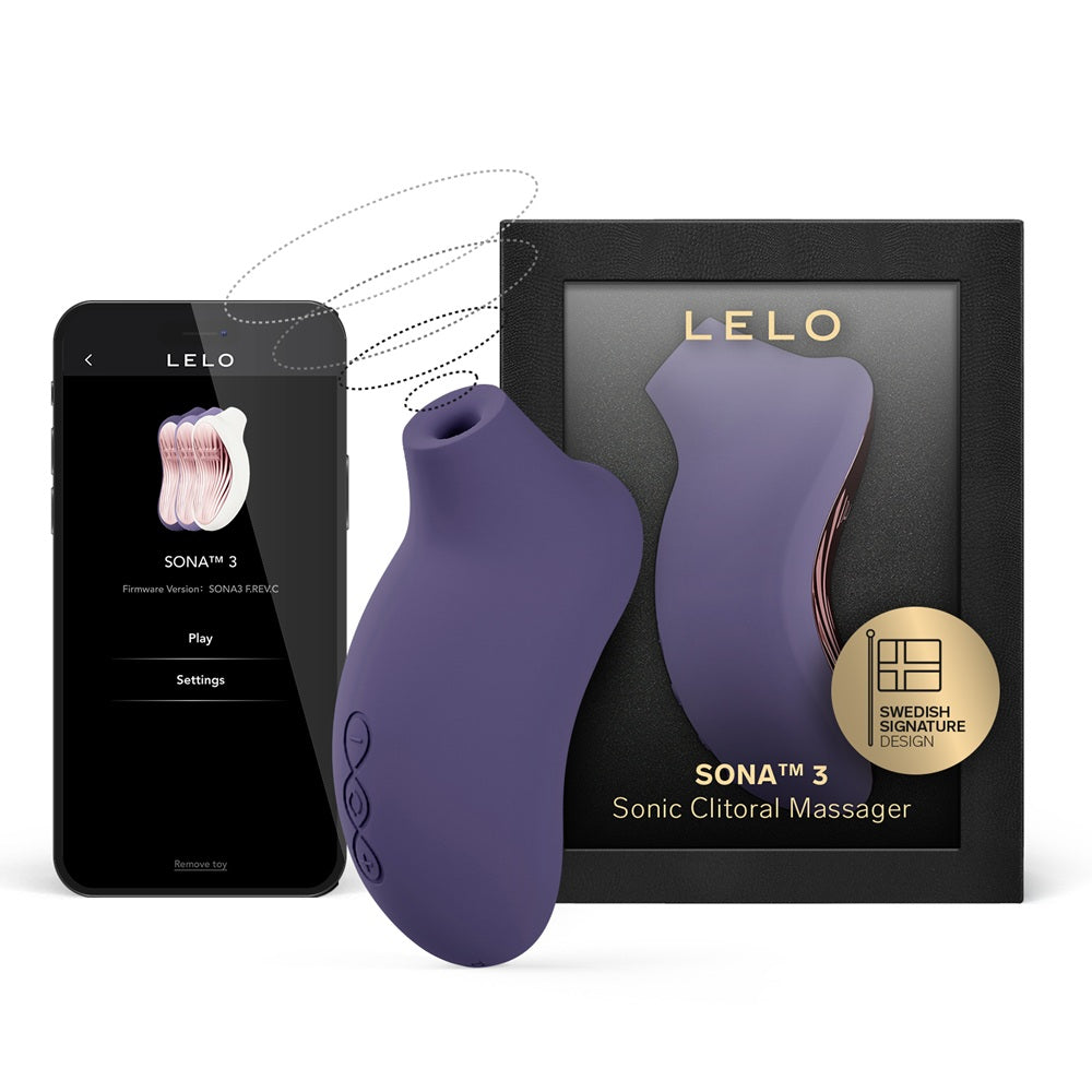 Lelo sona 3 clitoral massager purple - suction vibrators peaches and screams