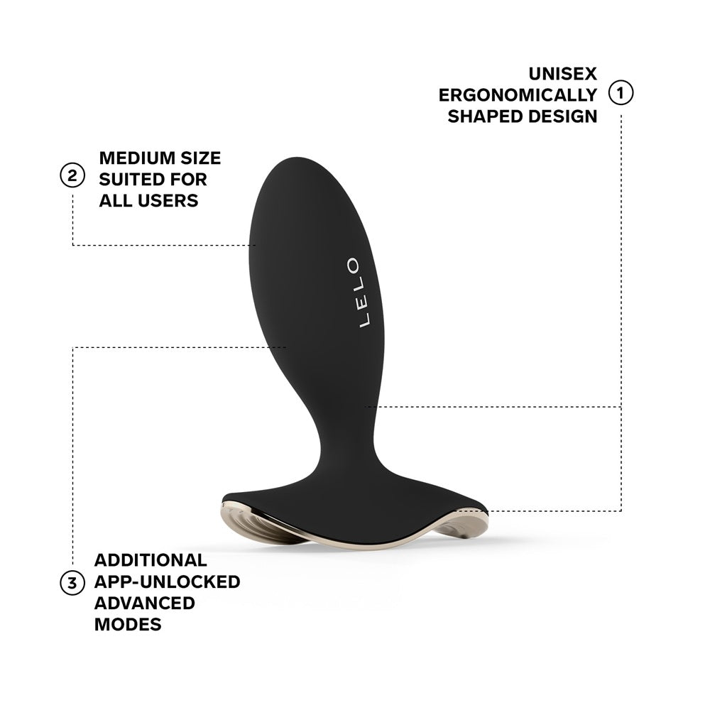 Lelo surfer 2 unisex anal vibrating plug black - butt plugs peaches and screams