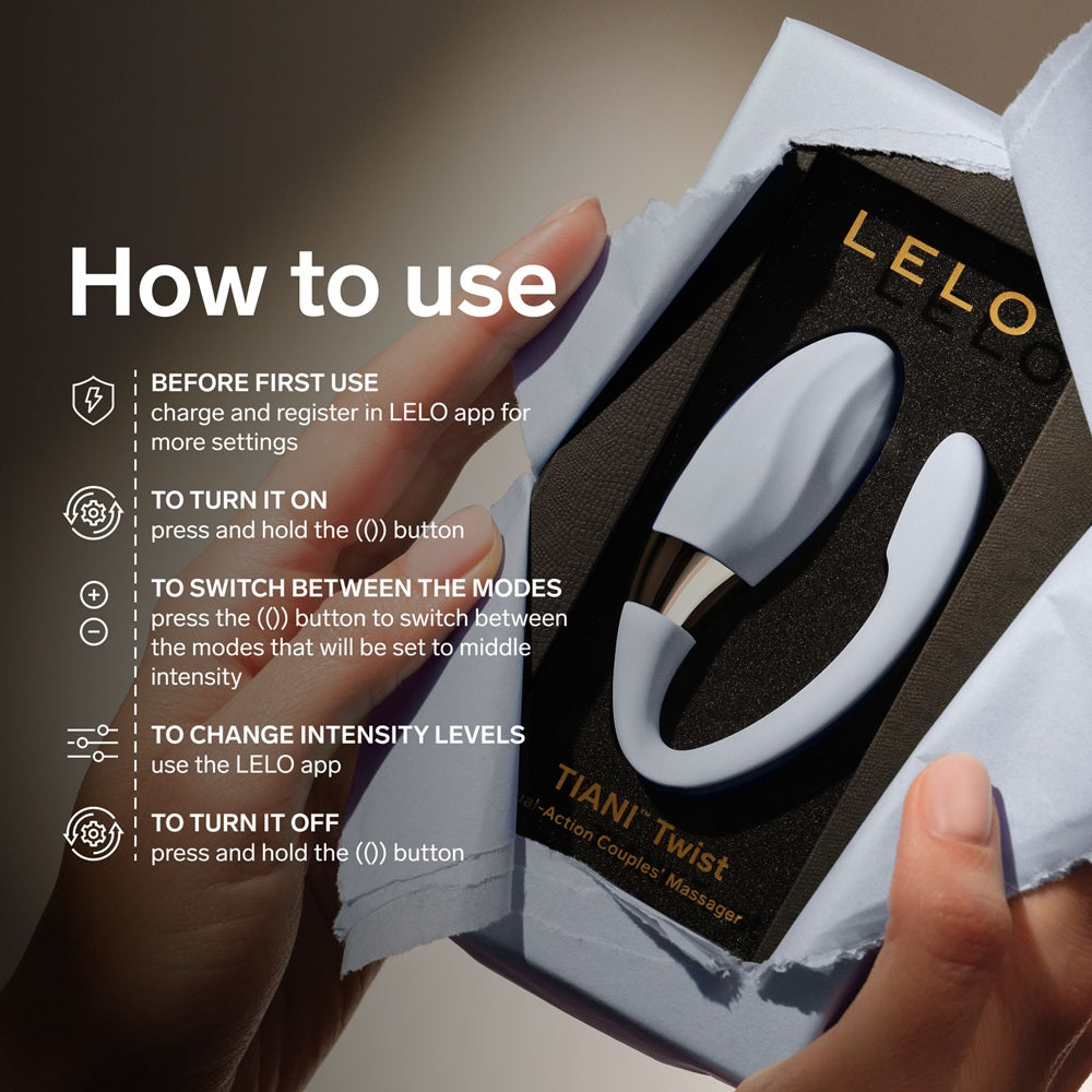 Lelo tiani twist couples massager lavender - g-spot vibrators peaches and screams
