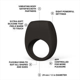 Lelo tor 3 app controlled cock ring black - cock rings peaches and screams