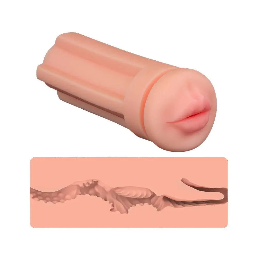 Lovetoy flesh pink brew cream ale mouth masturbator 8 inch - peaches and screams