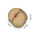 Lovetoy flesh pink rubber number 4 dual entry masturbator - peaches and screams
