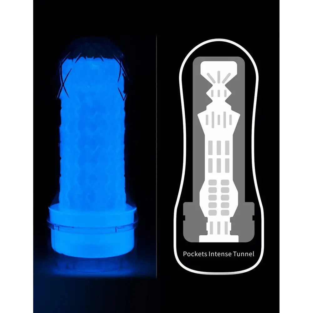 Lovetoy glow in the dark stealth masturbator for men - peaches and screams