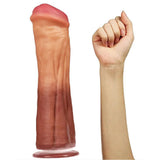 Lovetoy large realistic flesh pink suction cup dildo 12 inch - peaches and screams